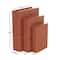 Faux Leather Geometric Woven Grid Book Storage Box Set